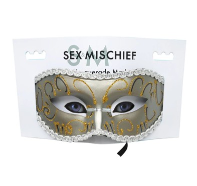 Maska na oczy - S&M Grey Masquerade Mask